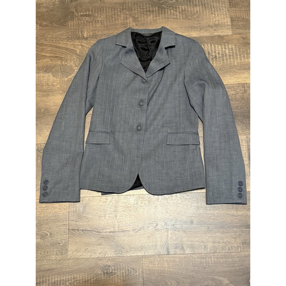Devon-Aire Girls Gray Polyester Suit Jacket Blazer Size 16 Lined Notch Lapel